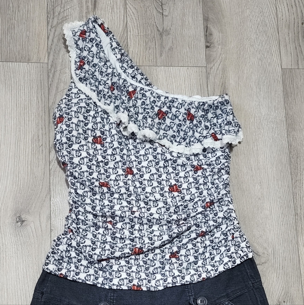 RED, WHITE, BLUE womens romper